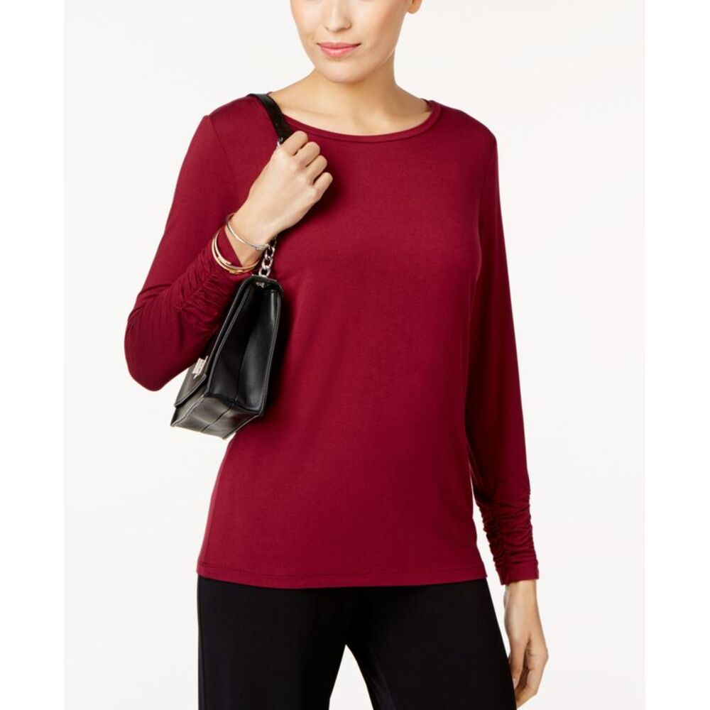 Alfani Long Sleeve Ruched Top
